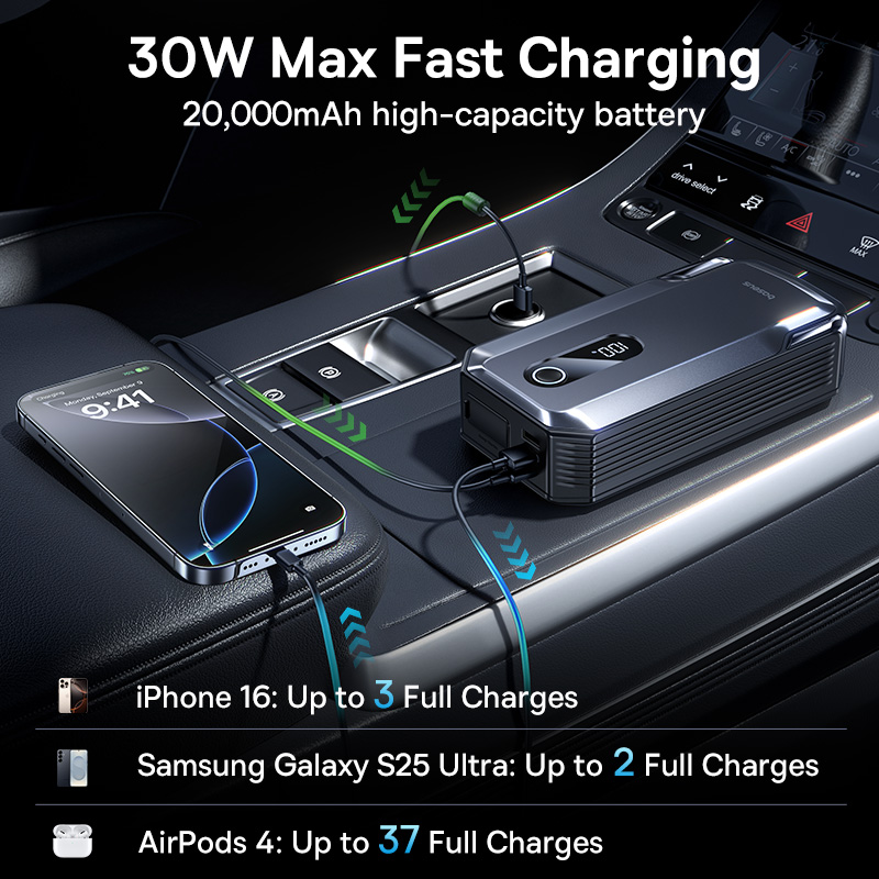 เบสัส เครื่องจั๊มป์สตาร์ทเตอร์ - Power Banks บทวิจารณ์และราคา